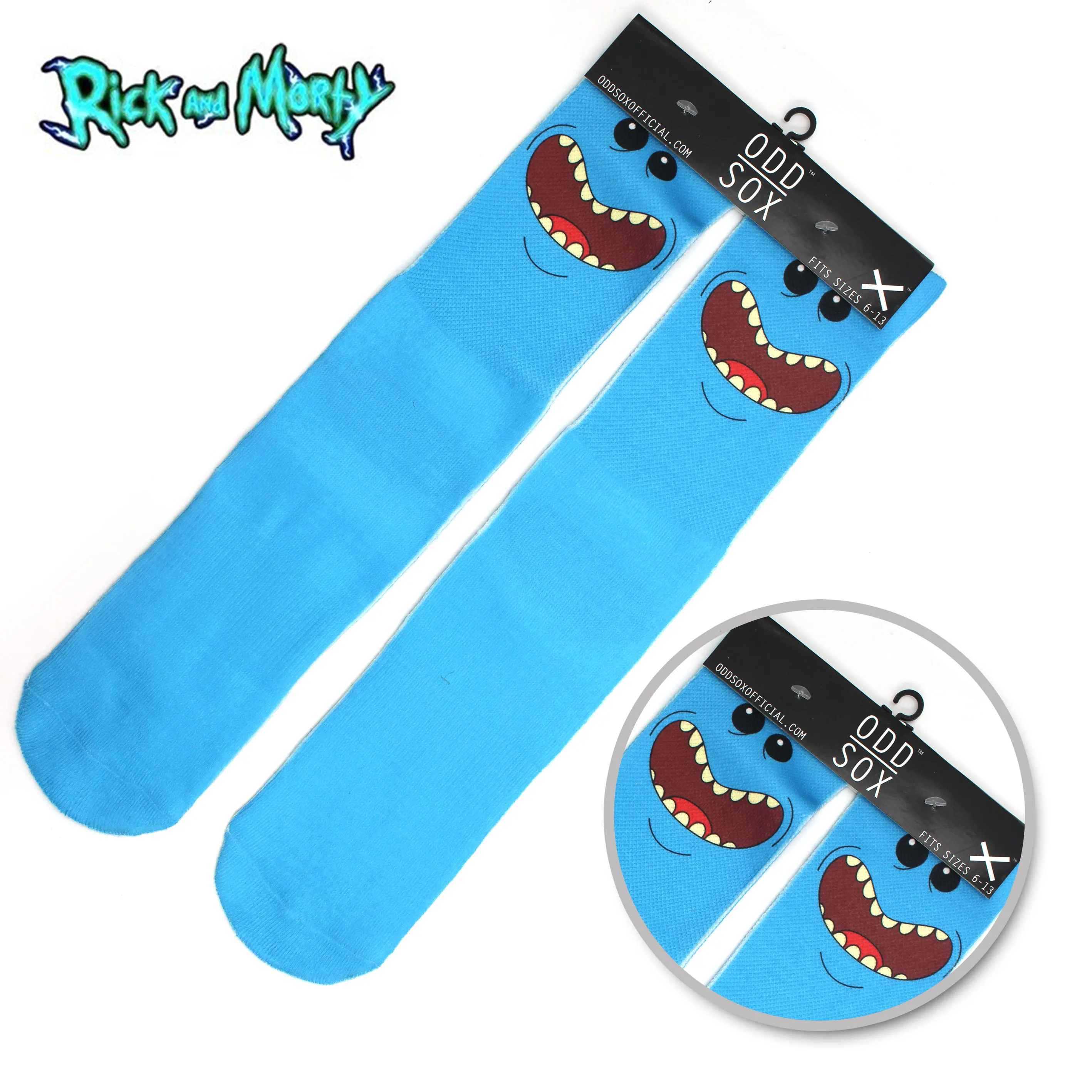 OHCOMICS 4X16 &quotгорячая аниме мультфильм Рик и Мори синий MEESEEKS хлопковые носки чулки