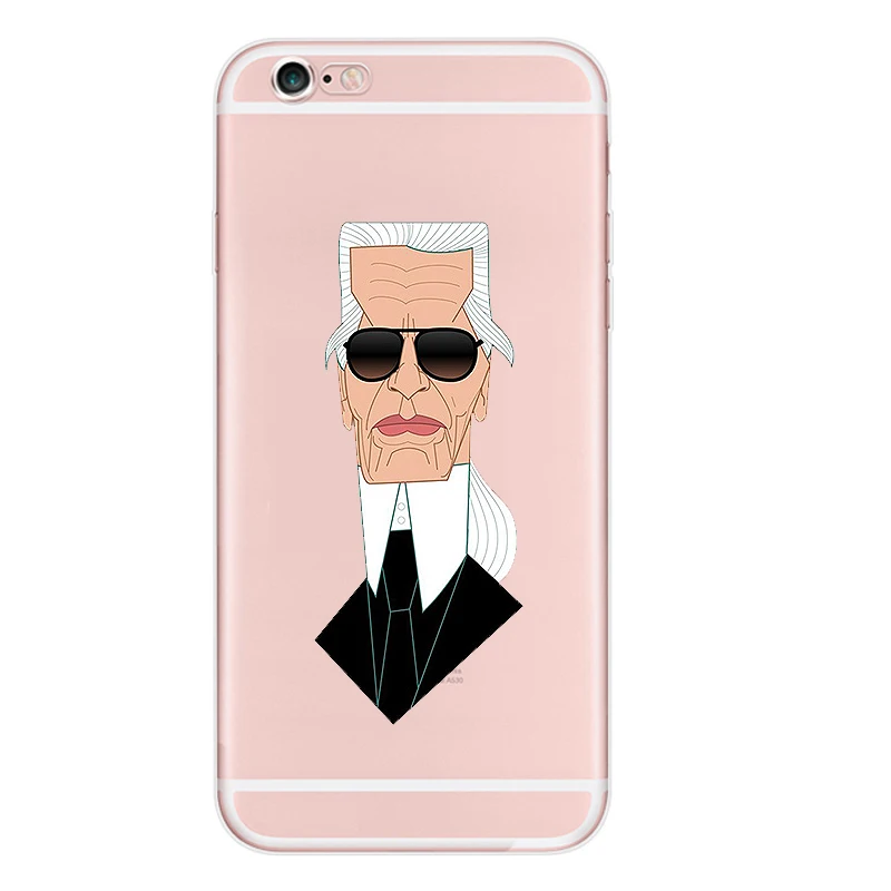 Fashion Karl Lagerfeld Green Soft Silicon TPU Case Cover for IPhone SE 5S XR XS Max 6 6S 7 8 Plus X |