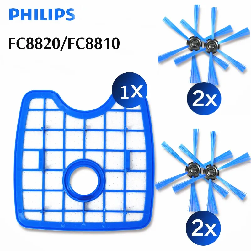 5 шт вакуумных Cleaner1 сетчатый фильтр + 4 круглая щетка для Philips робот FC8820 FC8810 FC8066