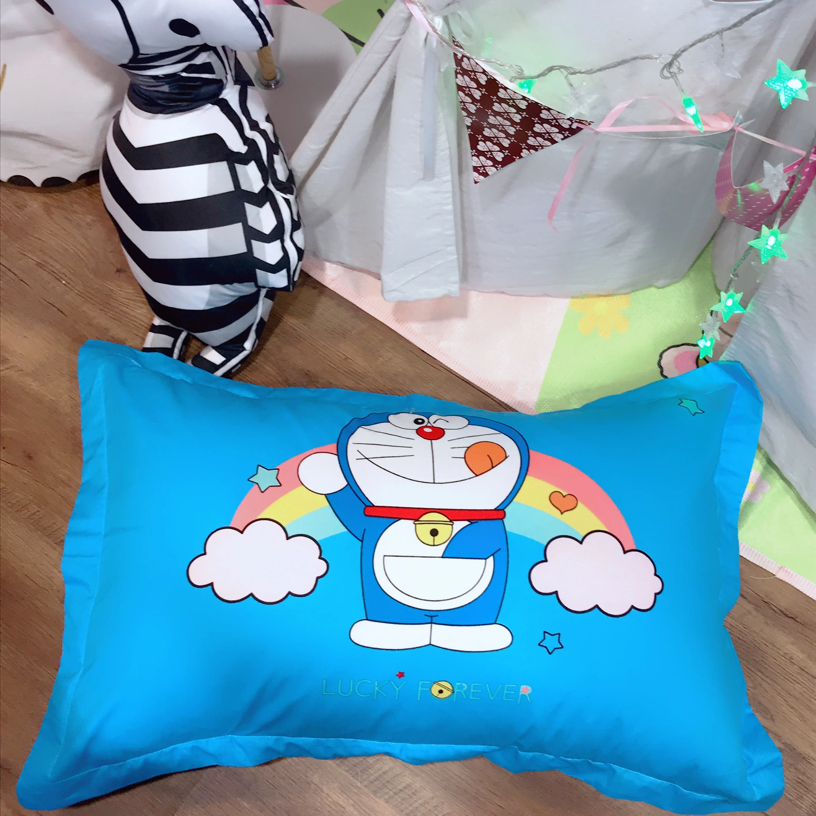 Комплект постельного белья с героями мультфильмов Doraemon детская спальня чистое