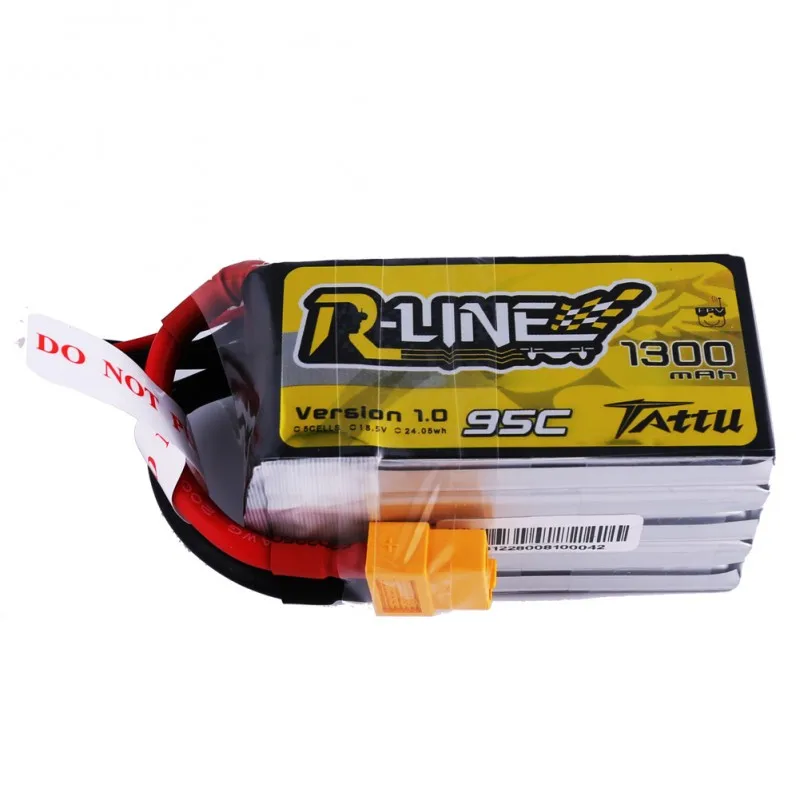 Литий полимерный аккумулятор tattu 1300 мАч 95C гоночный Lipo XT60 разъем 5S 18 5 в R линия