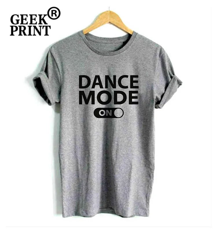 Женская Повседневная футболка с логотипом dance mode on новинка для девушек и топ