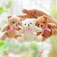 1pcs super cute plush bear toys small pendant mini soft stuffed bears toy adult children playmate for kid 10cm