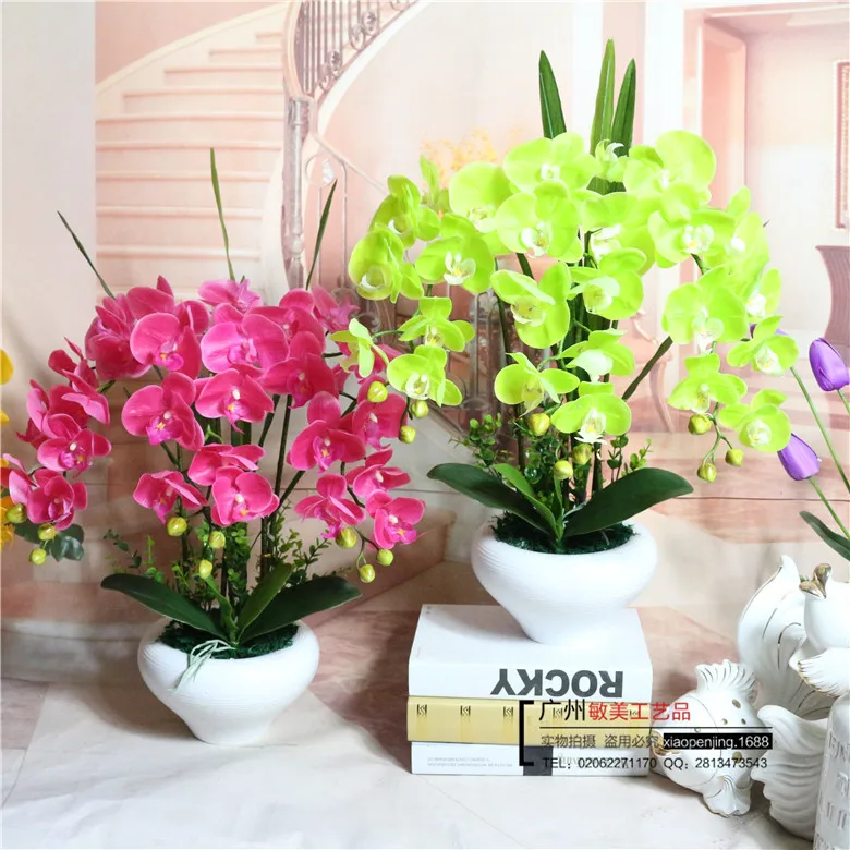 

artificial orchid flower arrangement bonsai flower only no vase