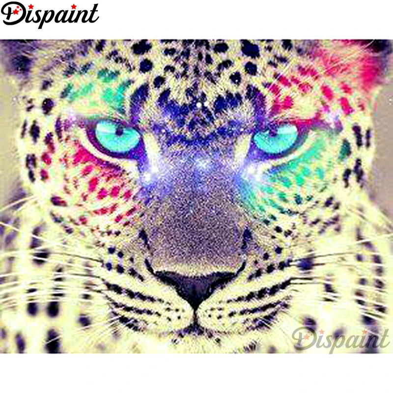

Dispaint Full Square/Round Drill 5D DIY Diamond Painting "Animal leopard" Embroidery Cross Stitch 3D Home Decor A10875