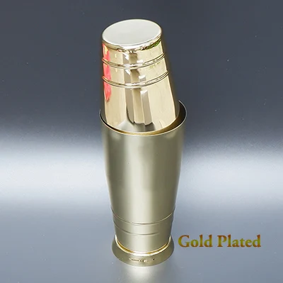 Gold Plated Бостонский шейкер-бар с тяжелыми взвешенными шейкерами для идеального инструмента для балансировки - Цвет: Gold Plated