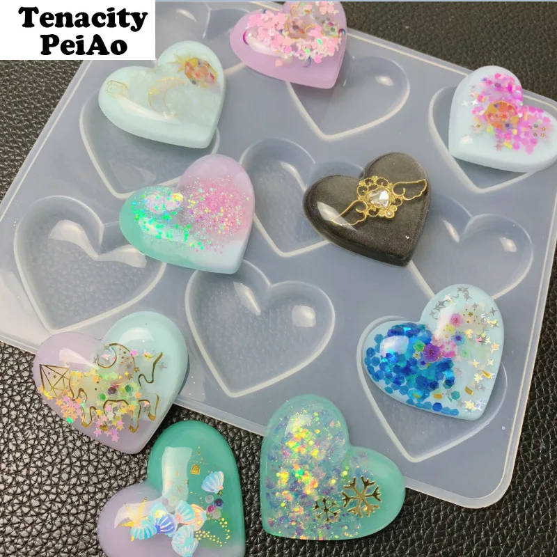 Сделай сам из хрустальной эпоксидной смолы любовь формы силиконовые зеркало