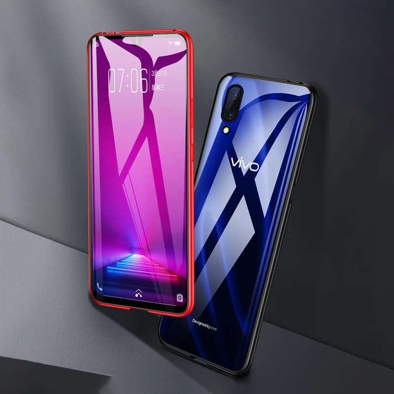 360 магнитный флип-чехол для Vivo X27 X23 X21 UD X21 X20 закаленное стекло Магнитная задняя крышка для Vivo IQOO V9 Y85 V15 Pro Nex A 2