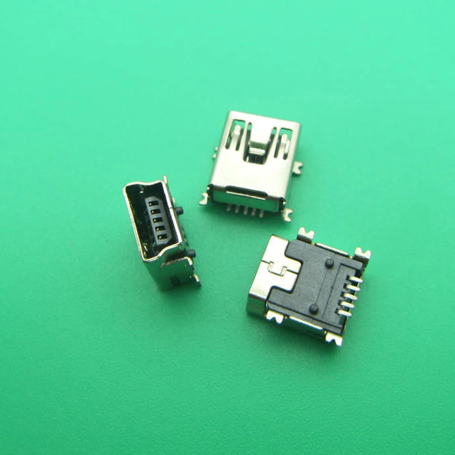 50pcs for Mini USB Type B Female Port 5-Pin 180 Degree SMD SMT PCB Jack Socket | Компьютеры и офис