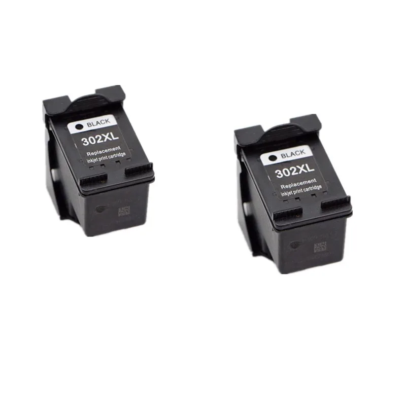 2 черных чернильных картриджа для HP 302 картридж XL Deskjet 2130 2135 1110 3630 3632 Officejet 3830 3834 4650