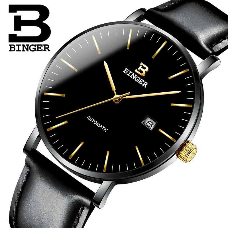 Switzerland BINGER мужские часы роскошные Брендовые Часы Sapphire Japan NH35A механические reloj hombre