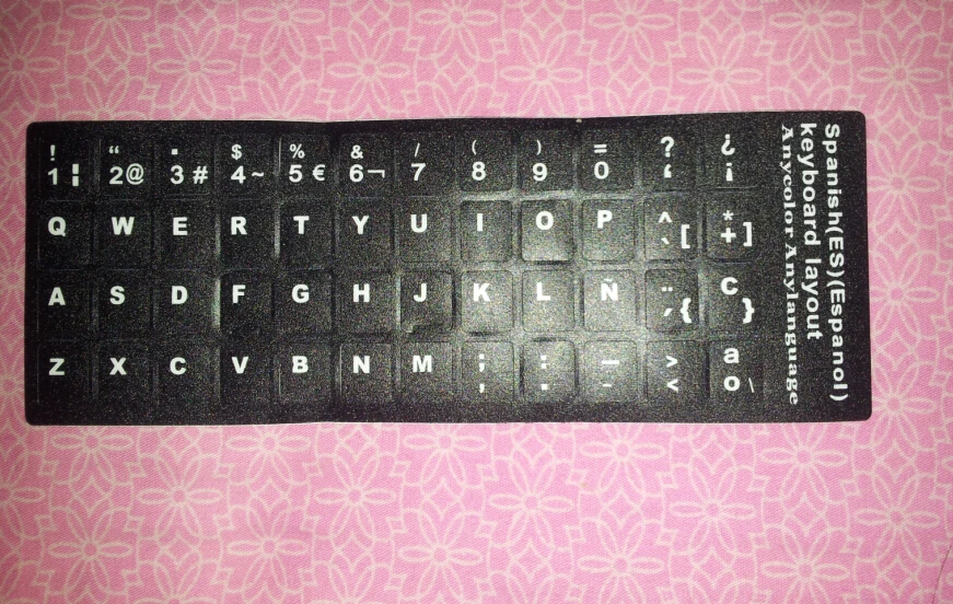 Непрозрачная наклейка Qwerty Испанская на клавиатуру 2 шт./лот испанская S Teclado Espanol
