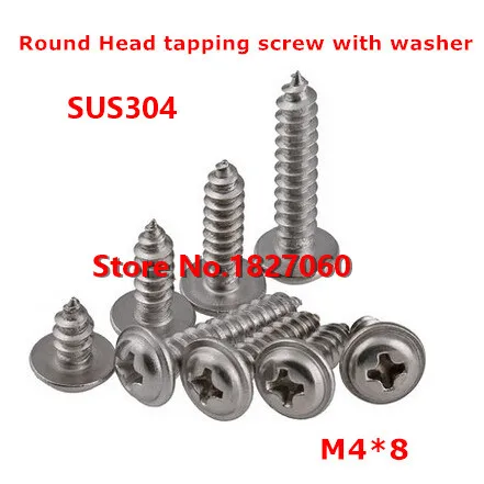 100 шт. саморезы с круглой головкой и шайбой 4 мм|head|head glasseshead shorts |