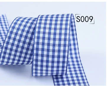 Gingham ленты высокого качества DIY ручной работы 6 9 16 25 38 мм 1/" 3/8" 5/" 1" 1-1/2 дюймов - Цвет: S009