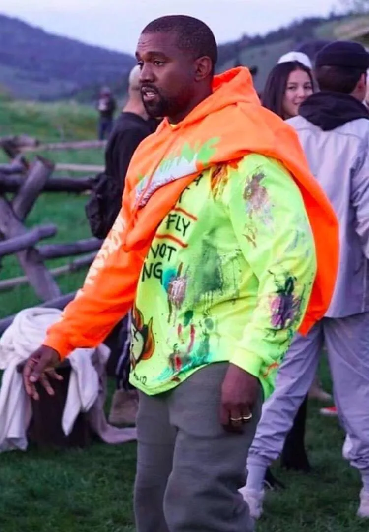 2019 Kanye West Merch Line принт черепа для женщин и мужчин флуоресцентные зеленые футболки