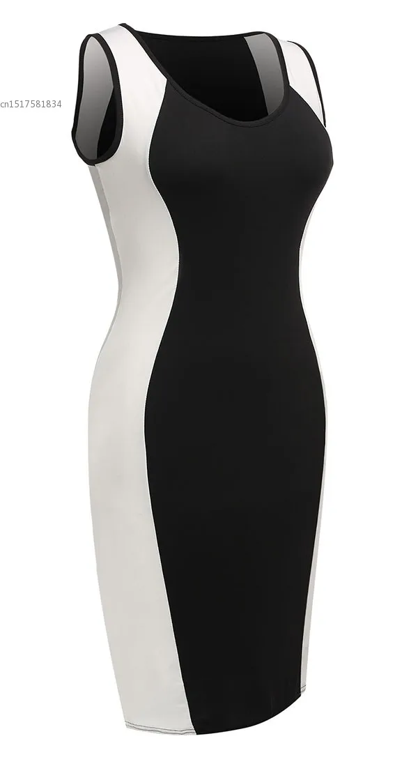 Женские летние платья 2018 летнее Клубное платье без рукавов тонкий жилет для