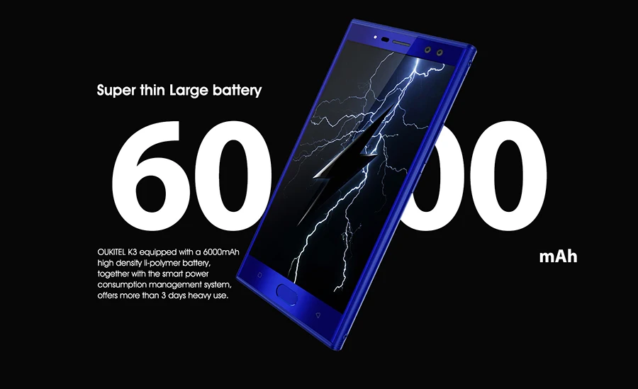 Мобильный телефон Oukitel K3 MT6750T, четыре ядра, 4 Гб ОЗУ, 64 Гб ПЗУ, 5,5 дюймов, FHD 1920x1080, 13 МП, четыре камеры, отпечаток пальца, 6000 мАч