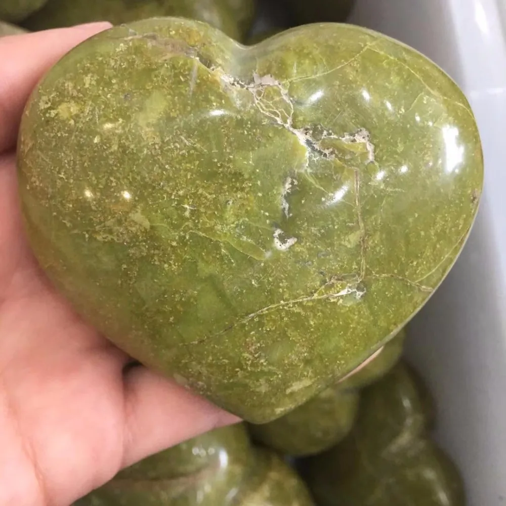 

Natural Opal Heart Quartz Crystal Heart Mineral Specimen Chakra Healing Crystal Stone Meditation Home Decoration