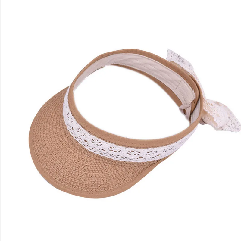 

Empty Top Boys Girls Straw Hats Summer Sun Hats for Child Children Travelling Lace Beach Hats Kids Sunscreen Cap