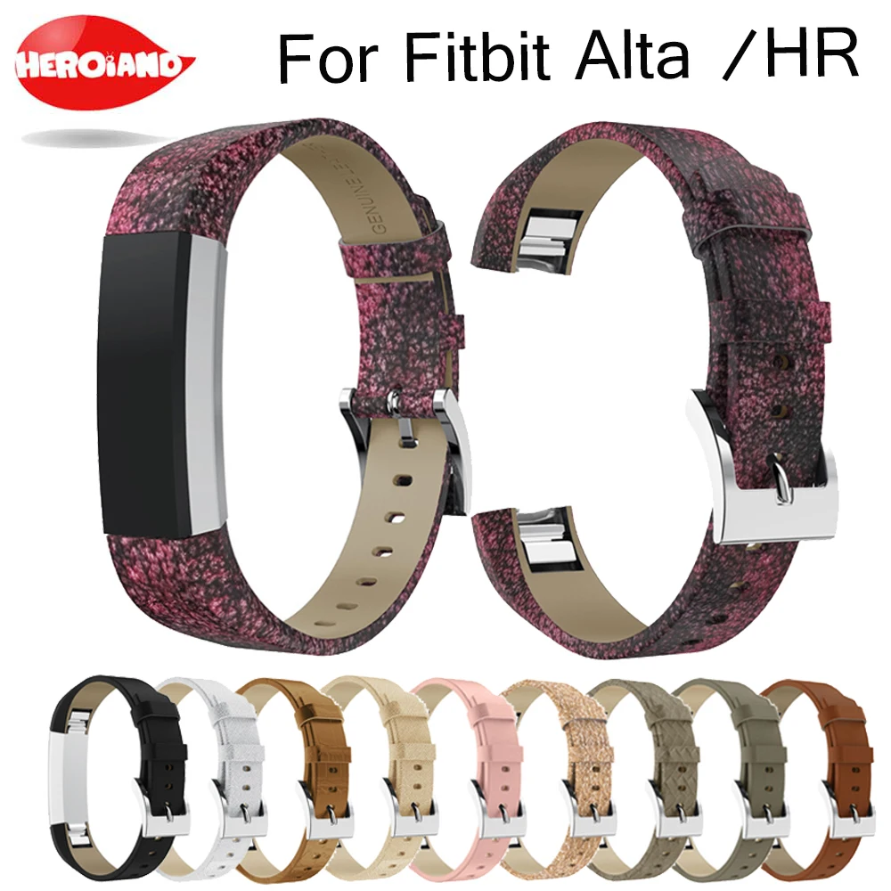 

Браслет из натуральной кожи ремешок для часов для фитнес-трекера Fitbit Alta HR / Alta Сменные Ремешки для наручных часов Высокое качество