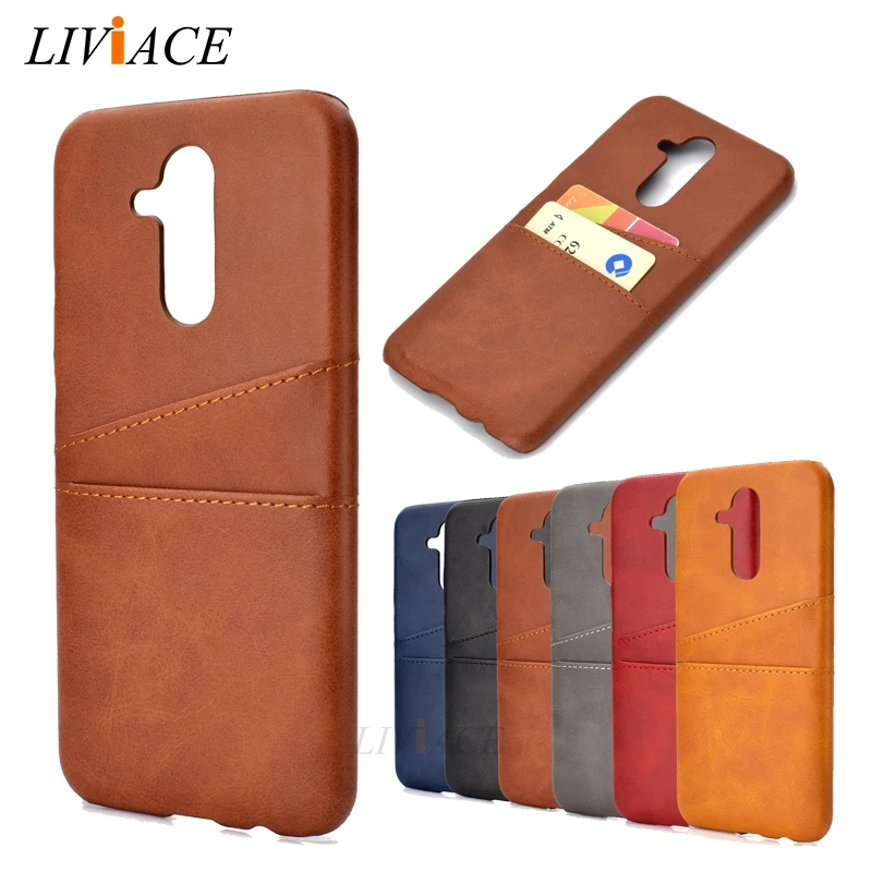 Мужской роскошный кожаный чехол для телефона с держателем карт huawei mate 20 lite ретро