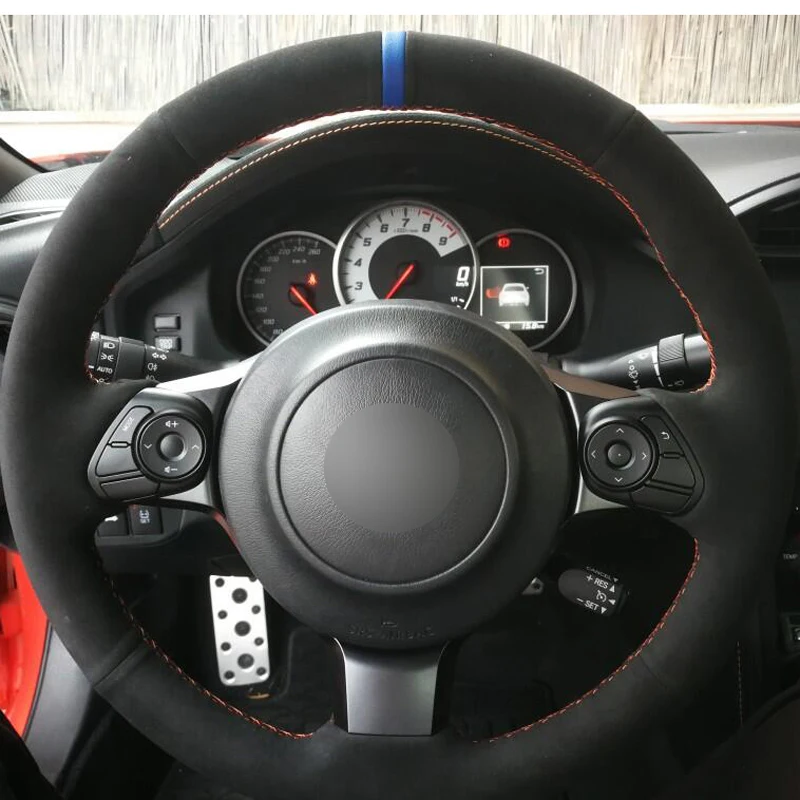 Чехол рулевого колеса автомобиля HuiER с ручным шитьем чехол волан для Toyota 86 2016 2017