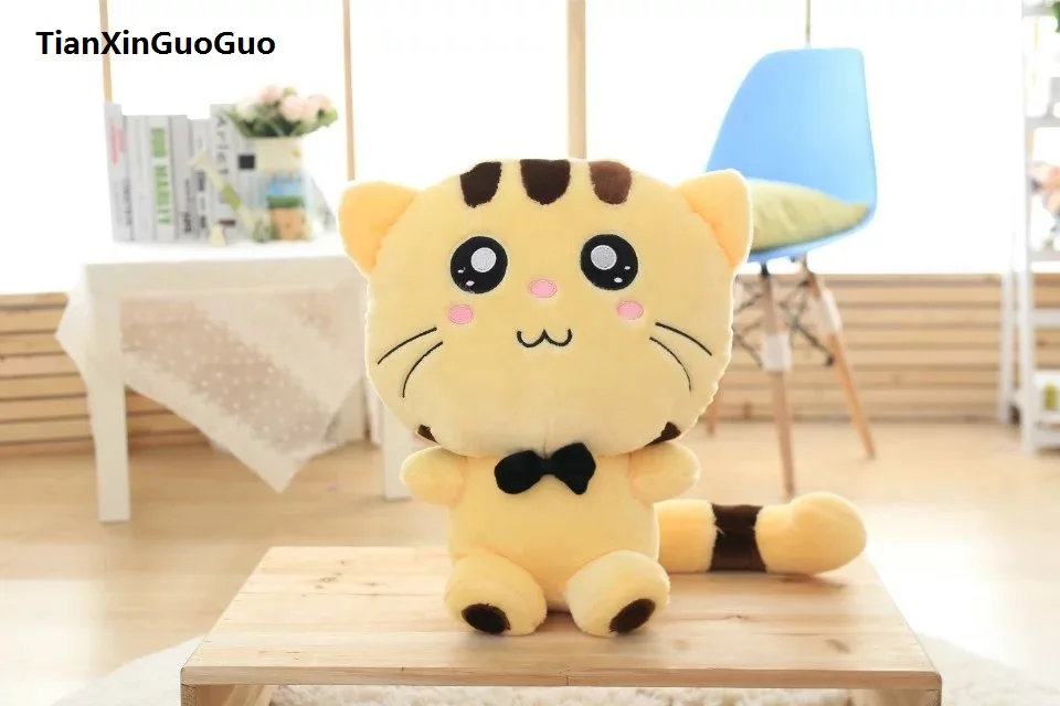 

cartoon cat large 45cm yellow cat plush toy soft toy throw pillow birthday gift h0785