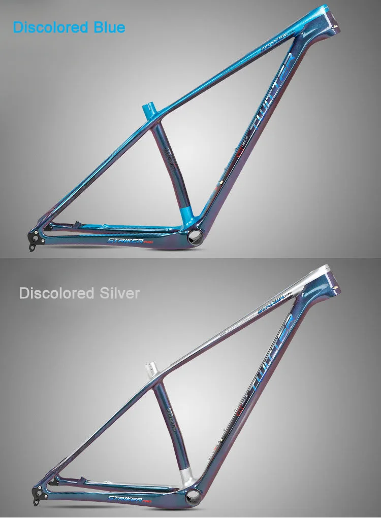 Twitter Strikerpro Discolored Thru-axle Mtb Carbon Frame Gravel Bike Carbon Mtb Frame 29er 27.5er Mountain Bicycle Frames