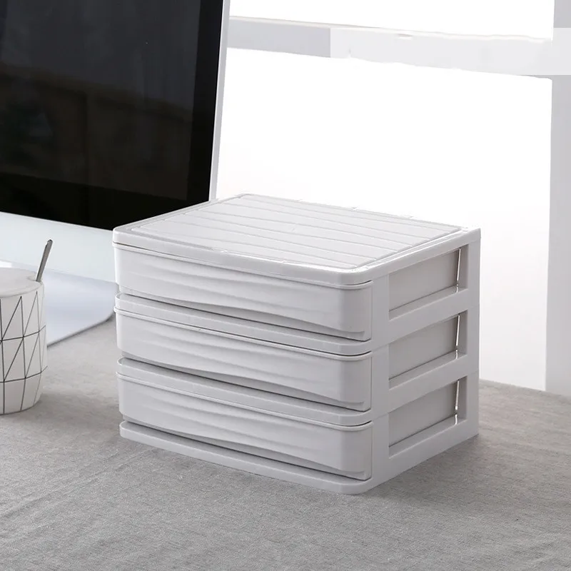 White 3 layer Многослойный пластиковый косметический ящик, органайзер для макияжа, коробка для хранения косметики, контейнер для ногтей, шкатулка, держатель, настольный чехол для хранения - Цвет: White 3 layer
