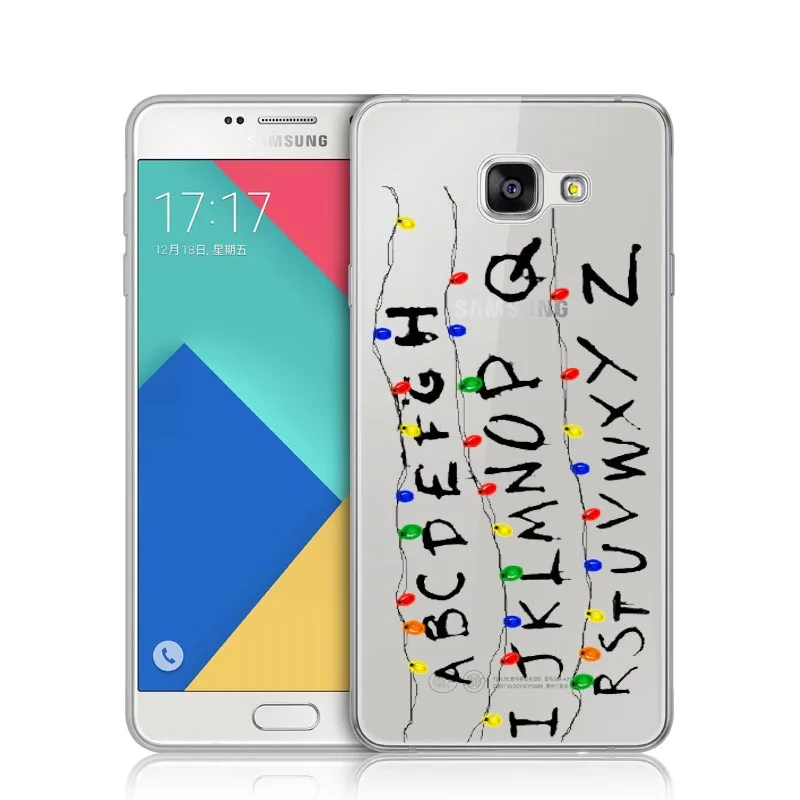 Очень странные дела Рождественские огни мягкий чехол для телефона Samsung Galaxy A3 A5 A7