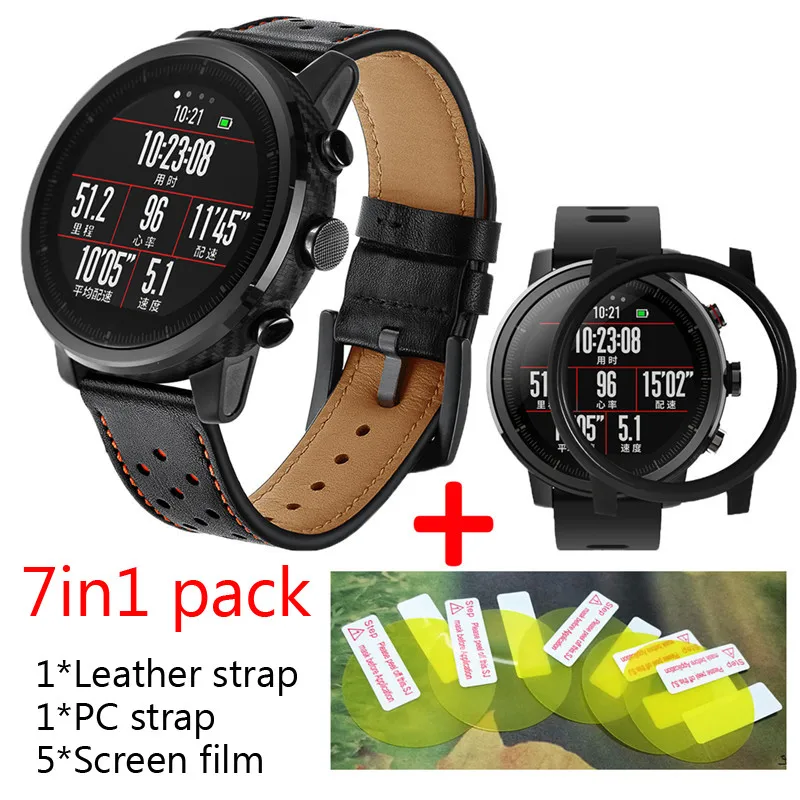 7 в 1 кожаный ремешок для смарт часов Huami Amazfit Stratos 2|Смарт-аксессуары| |