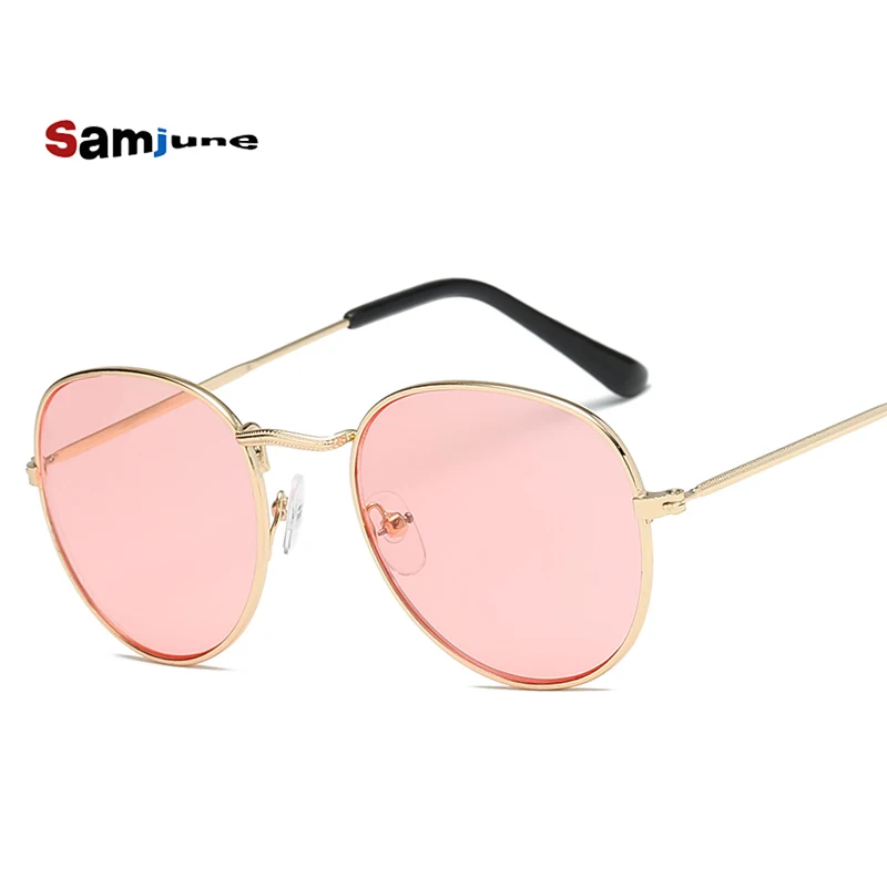 

Samjune Sea Color Round Sunglasses Men Round Metal Mens Sunglass Brand Designer Retro Glasses UV400 sunglasses for women