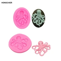 new marine series octopus fondant cake silicone mold chocolate mold clay mold kitchen baking gadget biscuit mousse mold