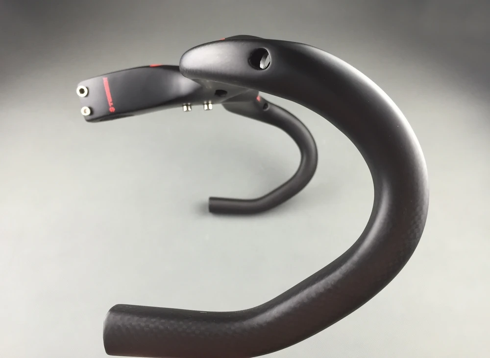 Toseek Full Carbon Fibre Stem Handlebar Road Bicycle Racing Drop Integrated Bar 400-440mm*90-120mm 2 Color | Спорт и развлечения
