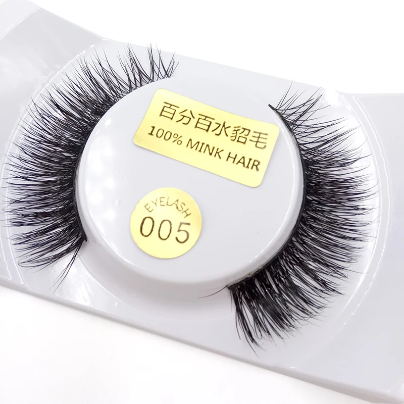 1 пара профессиональных накладных ресниц 100% норковые волосы ручной работы модные