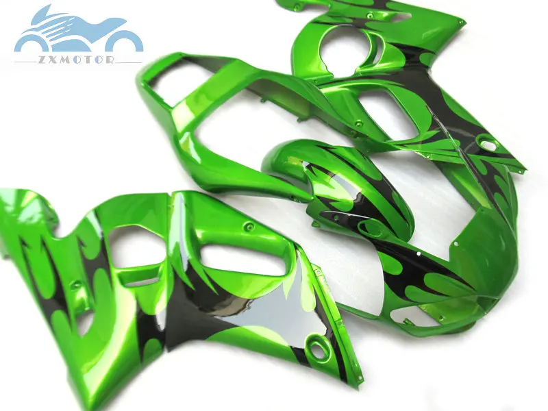 Комплект обтекателей мотоцикла для YAMAHA R6 YZFR6 1998 2000 2001 2002 YZF R6 98-02 Зеленый Черный ABS Пластиковый обтекатель комплекты спортивные EB46