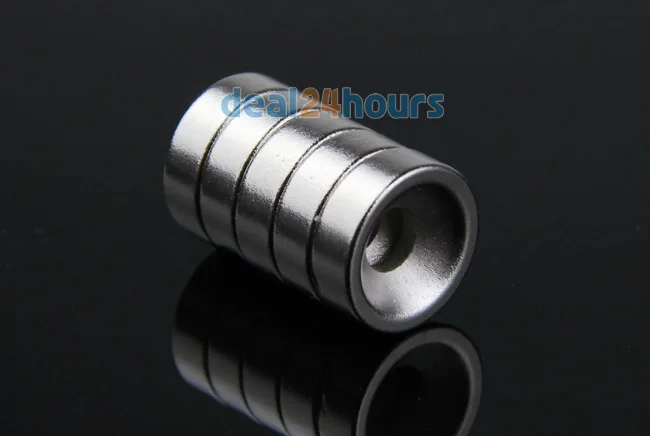 OMO Magnetics 100 шт. супер сильные Круглые неодимовые потайные кольцевые магниты 12 мм x 4