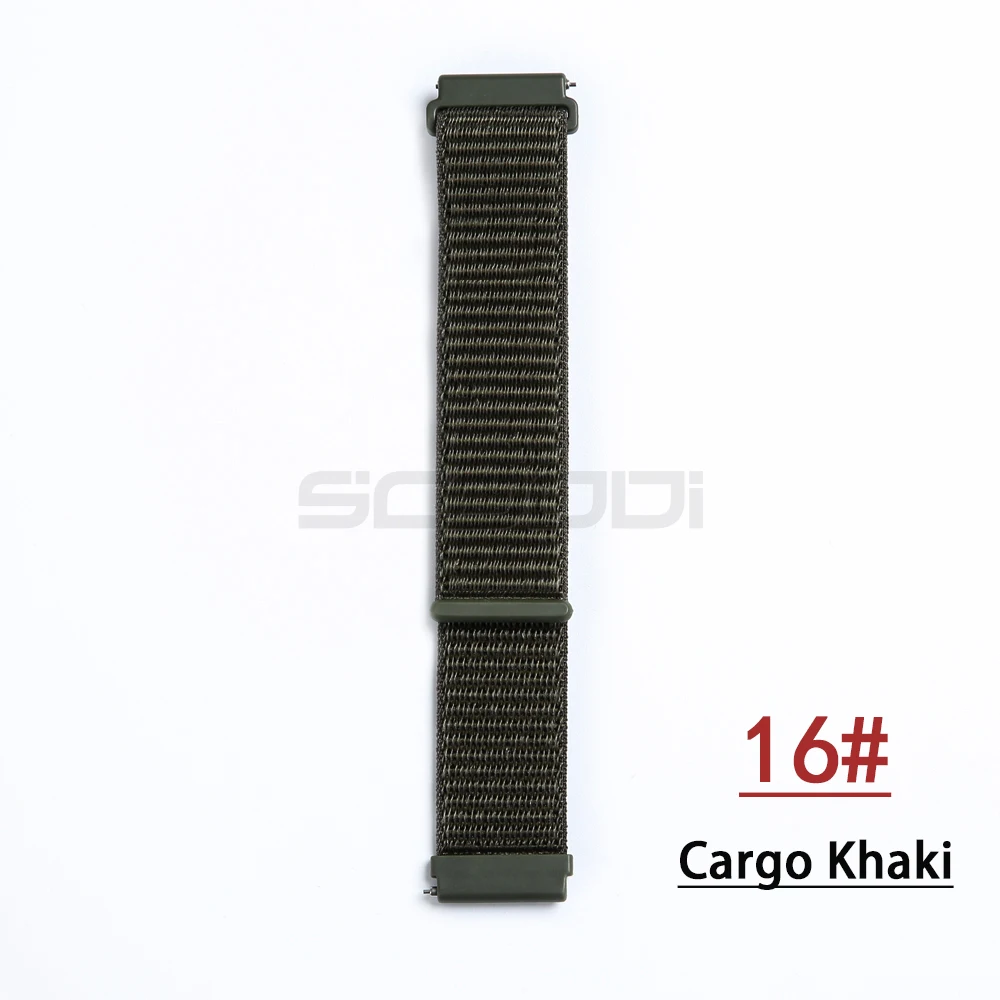 20 мм нейлоновый ремешок-петля для оригинальных Xiaomi Huami Amazfit Bip BIT Lite Молодежные Смарт-часы носимые наручные браслет Amazfit ремешок для часов - Цвет: Cargo Khaki