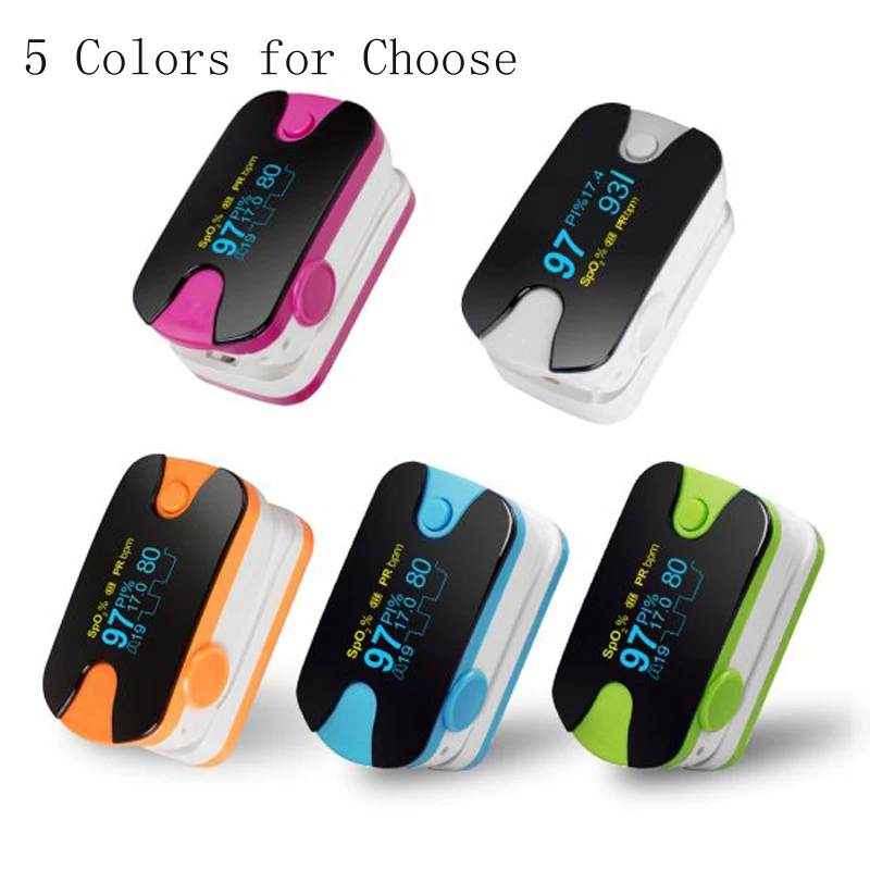 Пульсоксиметр с цветным OLED дисплеем 4 параметров SPO2 PR PI частота дыхания монитор