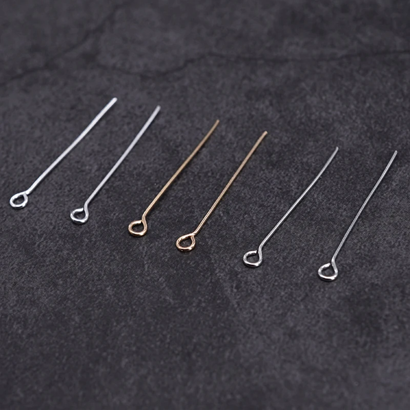100 шт./лот головы булавки иглы шпильки с кисточками Eyepins соединитель для бисера глаз булавка Ювелирная фурнитура ювелирные аксессуары бусины соединить