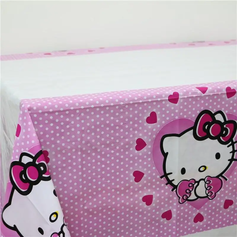 41 шт./партия, украшение на детский день рождения для девочек, тема hello kitty, одноразовый праздничный набор, бумажные салфетки под чашки пластиковая скатерть