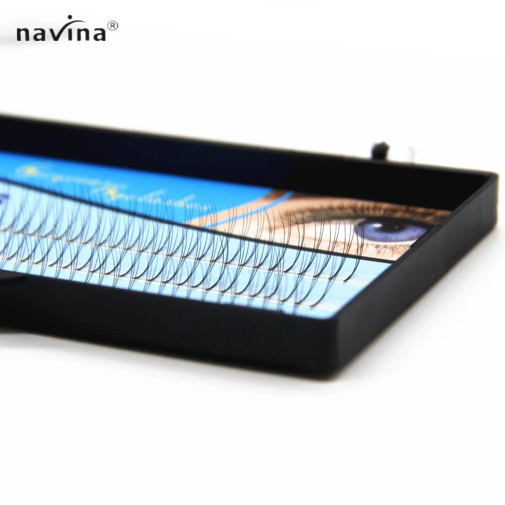 Накладные ресницы NAVINA натуральные мягкие 3d длиной 8/10/12 мм с цветочным узором