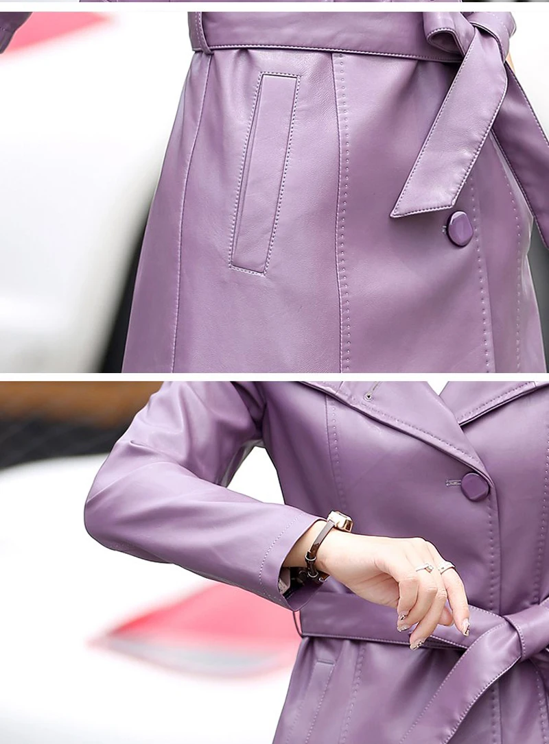 Топ из натуральной овечьей кожи осенне Весенняя кожаная куртка для женщин тонкая