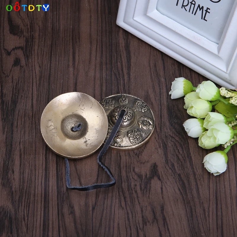Тибетский Tingsha Cymbals колокольчик буддизм благоприятный Ом Мани Непальский ручной