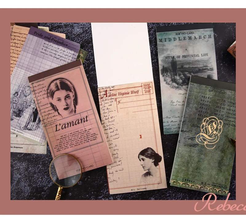Mo. Card винтажная рукопись записная книжка бумага для выпечки сообщение Примечание
