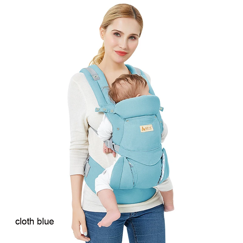 clothe blue Новинка; удобная и дышащая одежда фронтальная Кенгуру Многофункциональный для мам и дочек, поддерживающий слинг на лямках; Рюкзак-мешок Обёрточная бумага; кенгуру для младенцев - Цвет: clothe blue