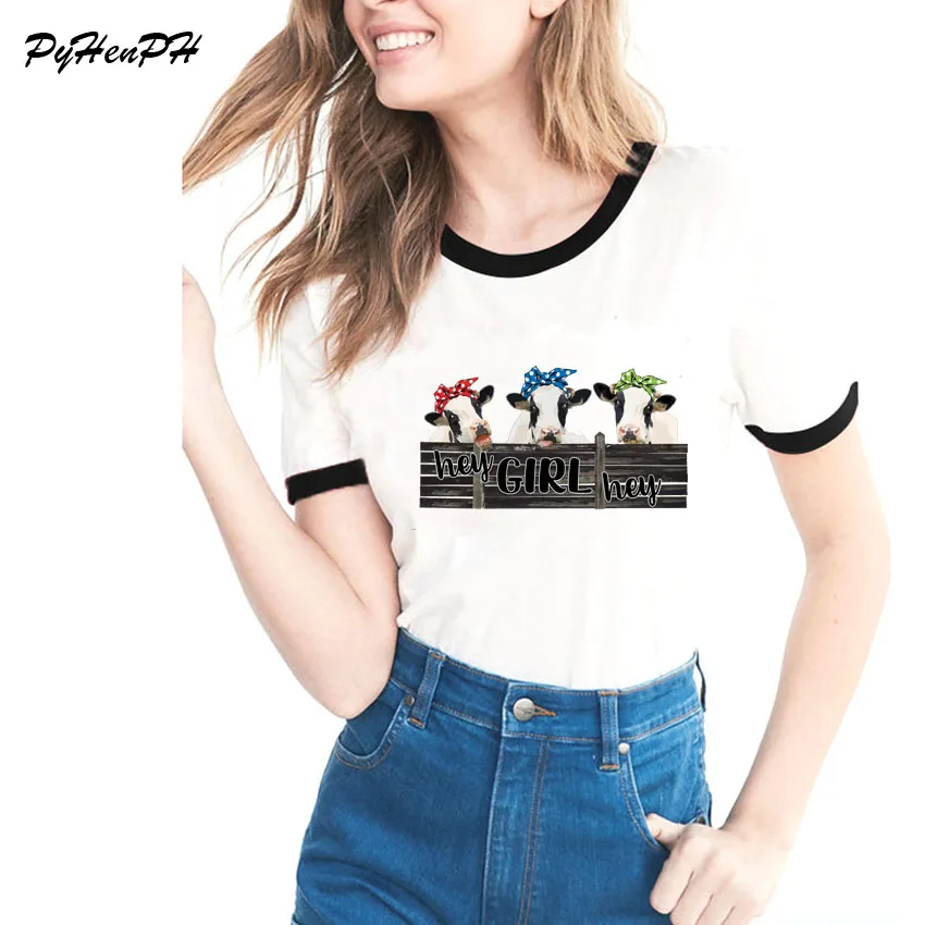 Hay Girl Hay Goat/Hen/Cow, футболка с рисунком, Женская забавная футболка с коротким рукавом, женская летняя футболка, женские топы Tumblr