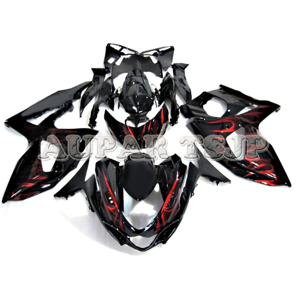

Plastic Motorcycle Full Body Kit For Suzuki GSXR1000 K9 2009 2010 2011 2012 13 14 15 16 Injection Black Red Flames Fairing Kit