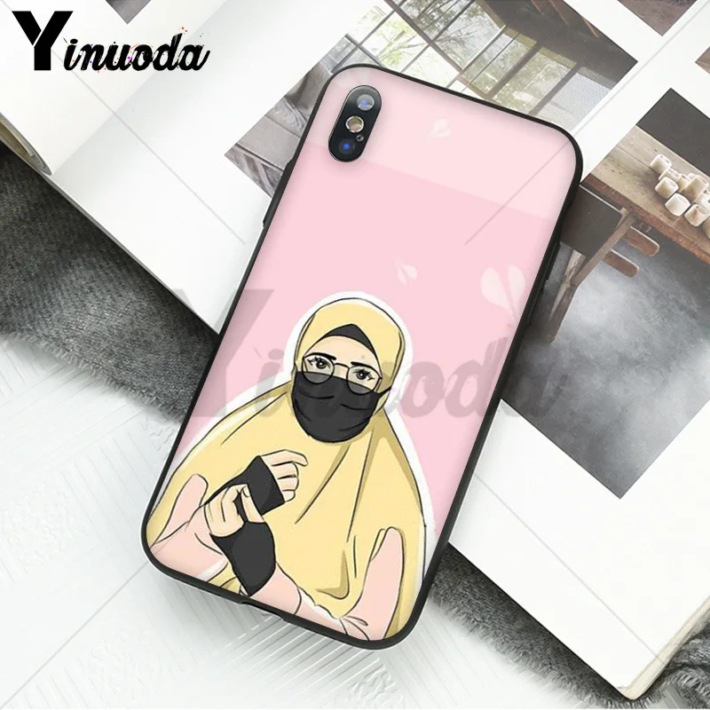 Yinuoda Исламская Девушка Новинка чехол для телефона Fundas чехол для iphone 8 7 6 6S Plus 5 5S SE XR X XS MAX Coque Shell - Цвет: 9