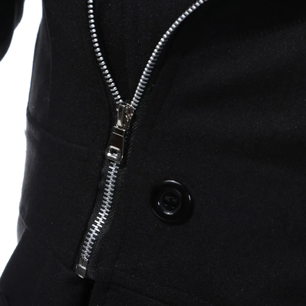 

Nice NEW Mens Autumn Winter Tops Zipper Jacket Casual Long Fashion Outwear Parka Cardigan Coat #1734